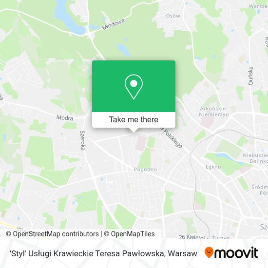 'Styl' Usługi Krawieckie Teresa Pawłowska map