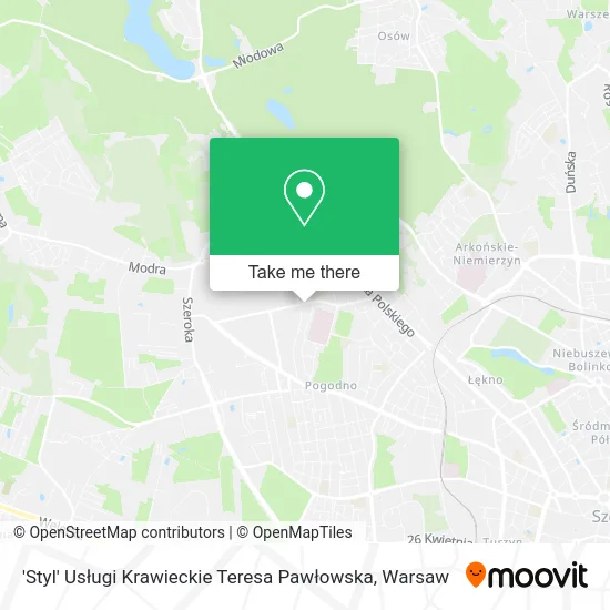 Карта 'Styl' Usługi Krawieckie Teresa Pawłowska