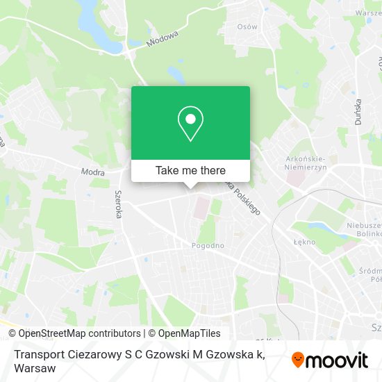 Transport Ciezarowy S C Gzowski M Gzowska k map