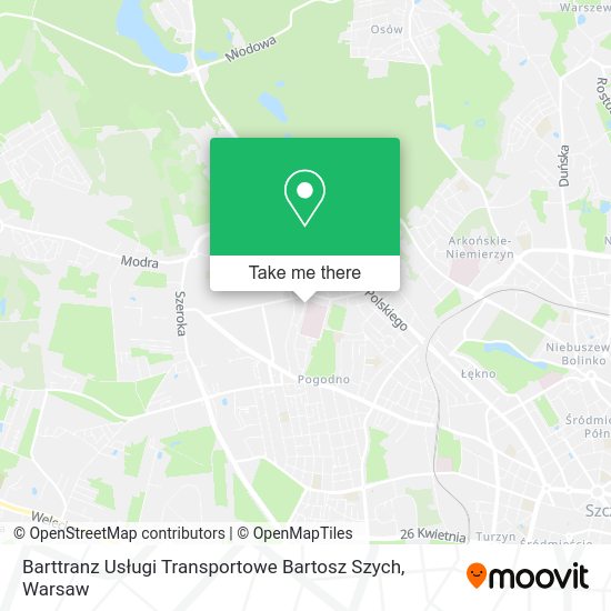 Barttranz Usługi Transportowe Bartosz Szych map