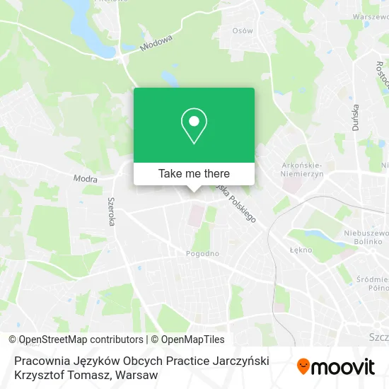 Карта Pracownia Języków Obcych Practice Jarczyński Krzysztof Tomasz
