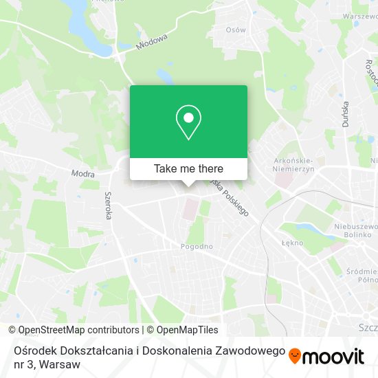 Ośrodek Dokształcania i Doskonalenia Zawodowego nr 3 map