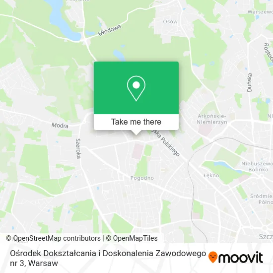 Карта Ośrodek Dokształcania i Doskonalenia Zawodowego nr 3