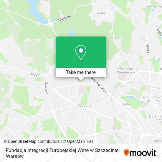 Fundacja Integracji Europejskiej Wste w Szczecinie map