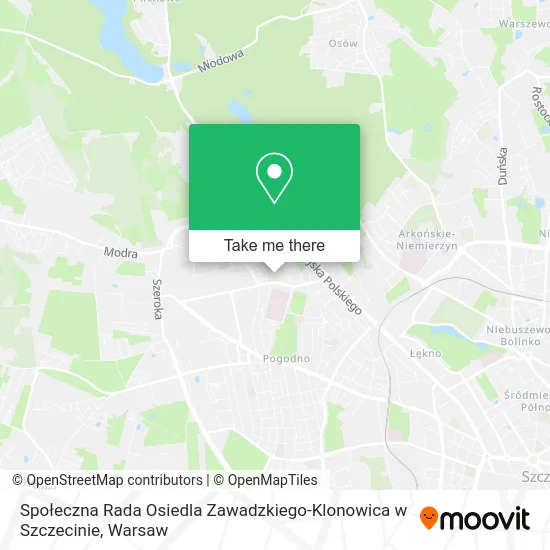 Карта Społeczna Rada Osiedla Zawadzkiego-Klonowica w Szczecinie