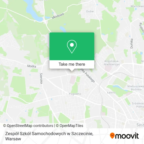 Карта Zespół Szkół Samochodowych w Szczecinie