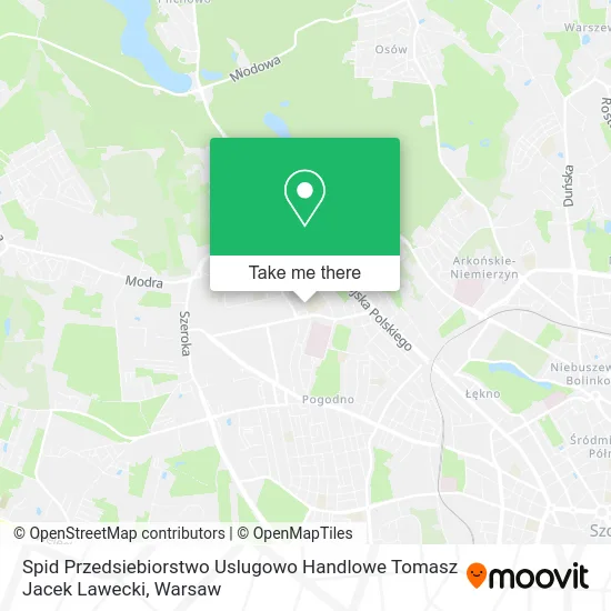 Карта Spid Przedsiebiorstwo Uslugowo Handlowe Tomasz Jacek Lawecki