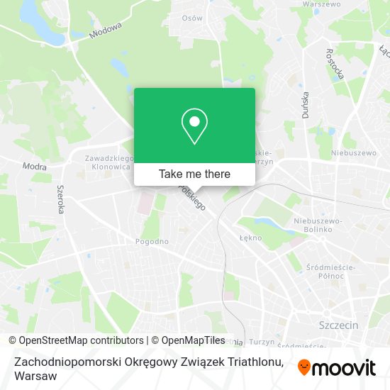 Zachodniopomorski Okręgowy Związek Triathlonu map