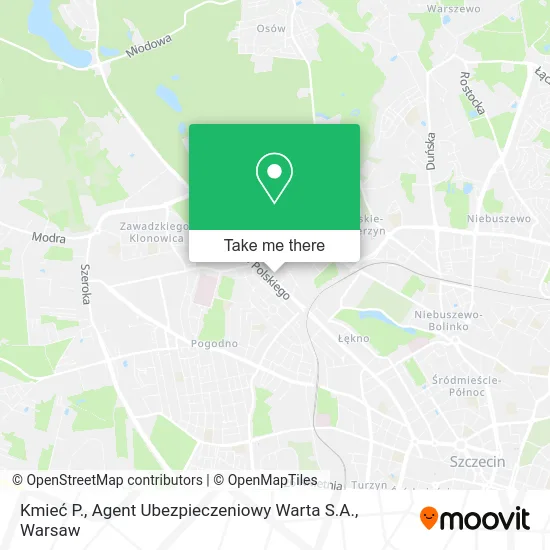 Kmieć P., Agent Ubezpieczeniowy Warta S.A. map