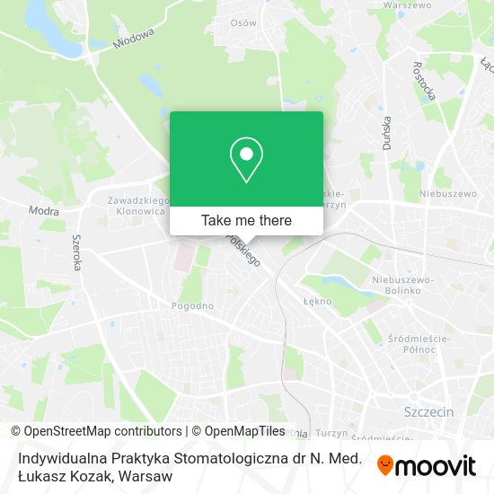 Indywidualna Praktyka Stomatologiczna dr N. Med. Łukasz Kozak map