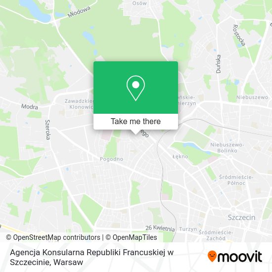 Карта Agencja Konsularna Republiki Francuskiej w Szczecinie