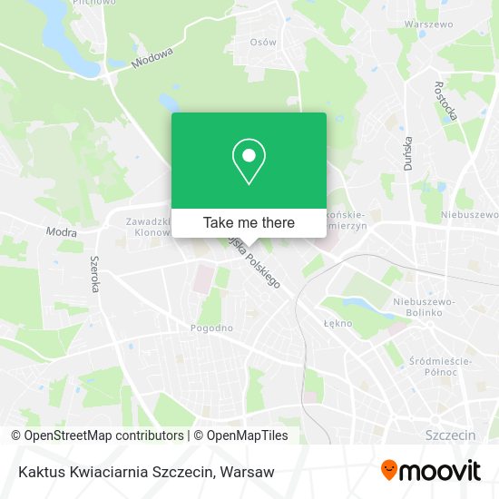 Карта Kaktus Kwiaciarnia Szczecin