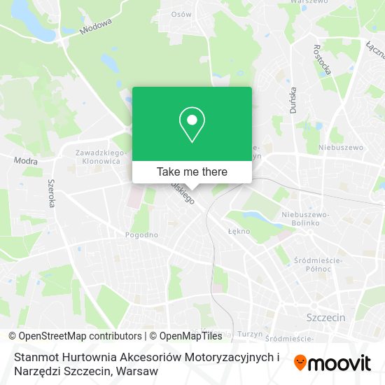 Stanmot Hurtownia Akcesoriów Motoryzacyjnych i Narzędzi Szczecin map