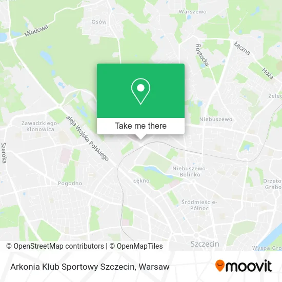 Карта Arkonia Klub Sportowy Szczecin