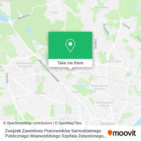 Карта Związek Zawodowy Pracowników Samodzielnego Publicznego Wojewódzkiego Szpitala Zespolonego