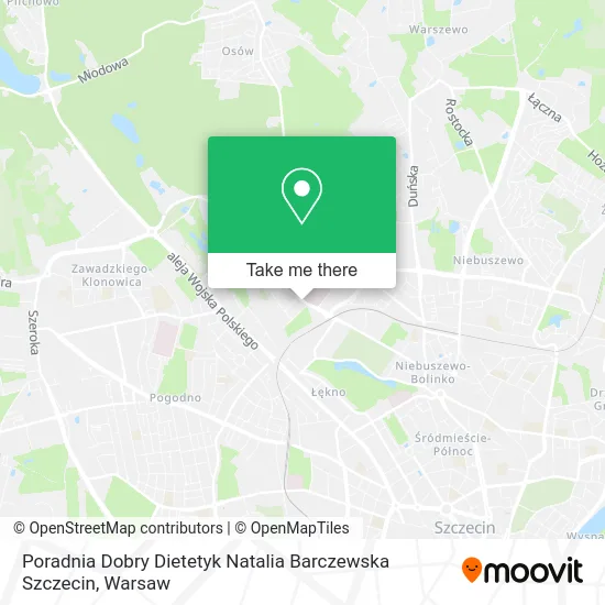 Poradnia Dobry Dietetyk Natalia Barczewska Szczecin map
