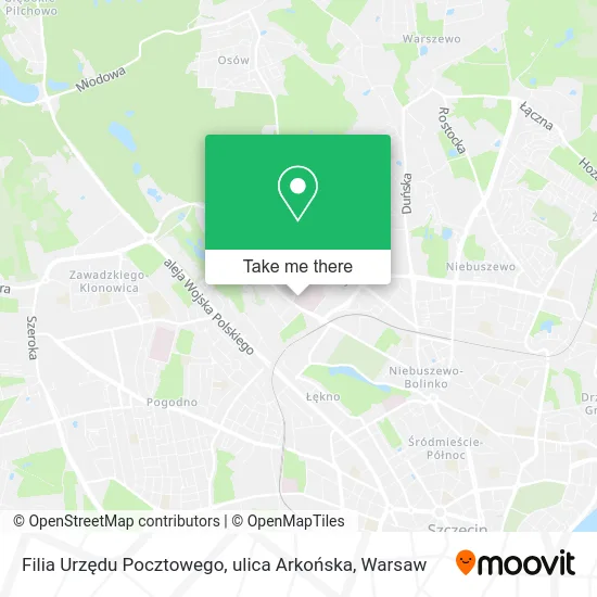 Filia Urzędu Pocztowego, ulica Arkońska map