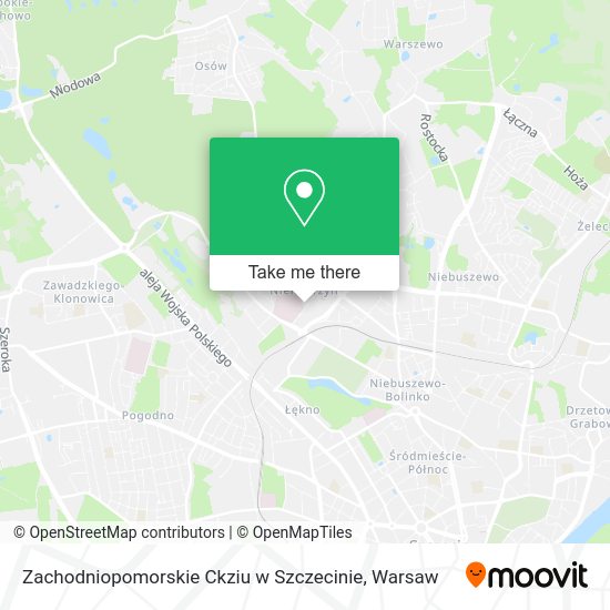 Карта Zachodniopomorskie Ckziu w Szczecinie