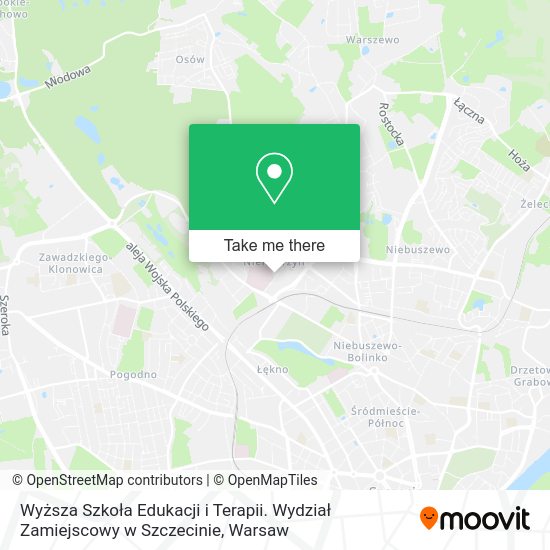 Wyższa Szkoła Edukacji i Terapii. Wydział Zamiejscowy w Szczecinie map