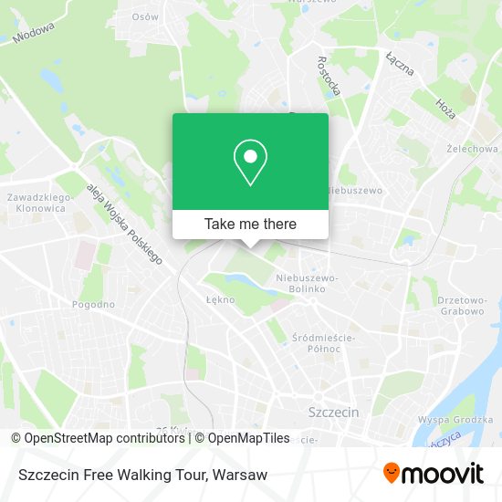 Szczecin Free Walking Tour map