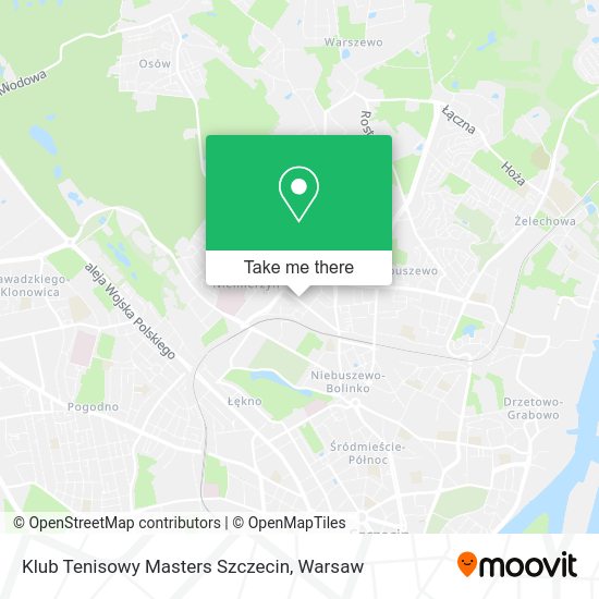 Klub Tenisowy Masters Szczecin map