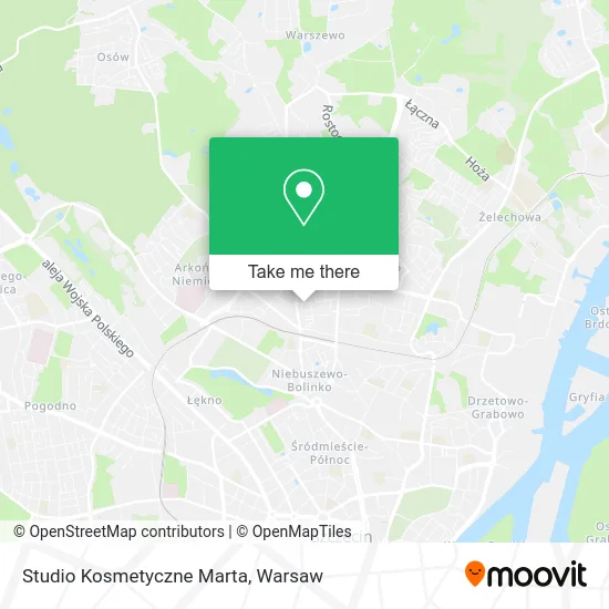 Карта Studio Kosmetyczne Marta