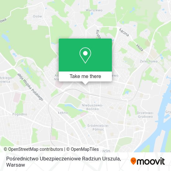 Карта Pośrednictwo Ubezpieczeniowe Radziun Urszula