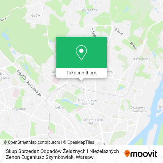 Skup Sprzedaz Odpadów Żelaznych i Nieżelaznych Zenon Eugeniusz Szymkowiak map