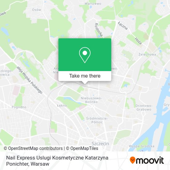 Карта Nail Express Uslugi Kosmetyczne Katarzyna Ponichter