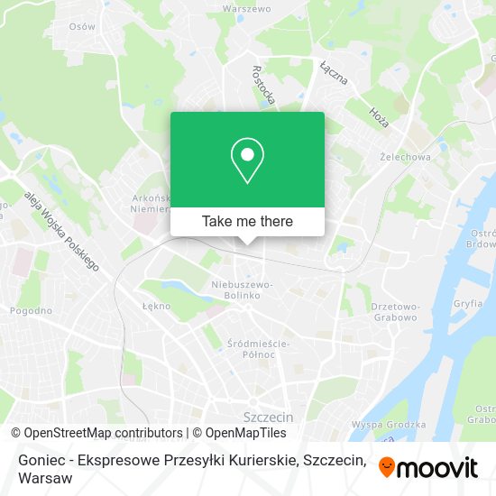 Карта Goniec - Ekspresowe Przesyłki Kurierskie, Szczecin