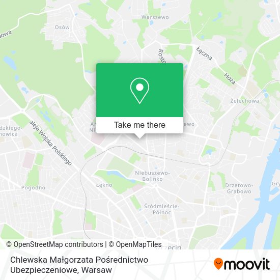 Chlewska Małgorzata Pośrednictwo Ubezpieczeniowe map