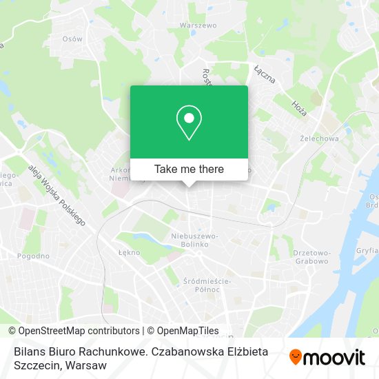 Карта Bilans Biuro Rachunkowe. Czabanowska Elżbieta Szczecin