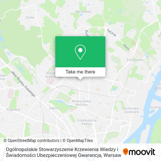 Ogólnopolskie Stowarzyszenie Krzewienia Wiedzy i Świadomości Ubezpieczeniowej Gwarancja map