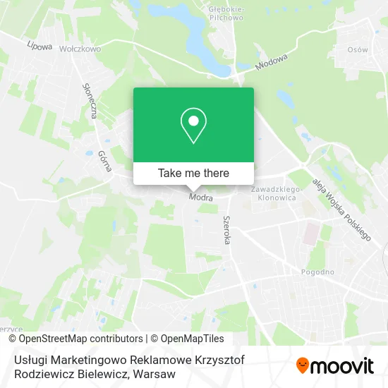 Usługi Marketingowo Reklamowe Krzysztof Rodziewicz Bielewicz map