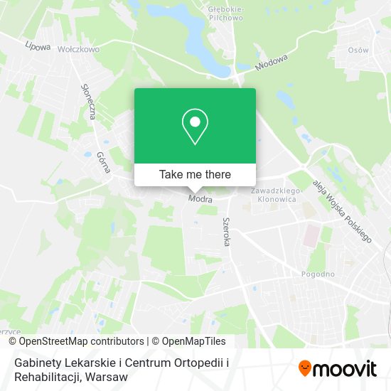 Gabinety Lekarskie i Centrum Ortopedii i Rehabilitacji map