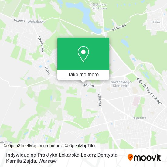 Indywidualna Praktyka Lekarska Lekarz Dentysta Kamila Zajda map