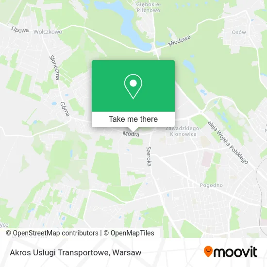 Akros Uslugi Transportowe map