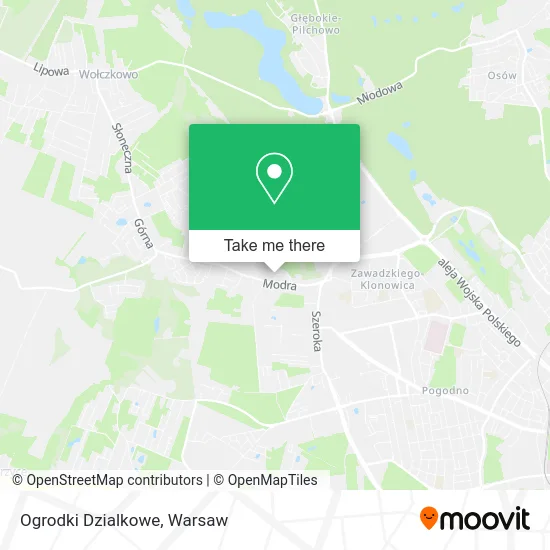 Ogrodki Dzialkowe map