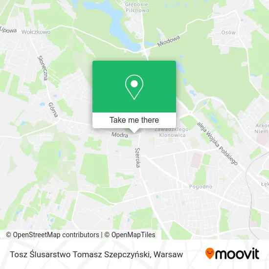 Tosz Ślusarstwo Tomasz Szepczyński map