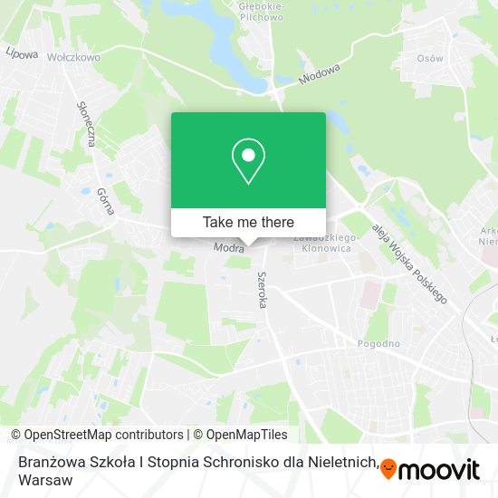 Branżowa Szkoła I Stopnia Schronisko dla Nieletnich map