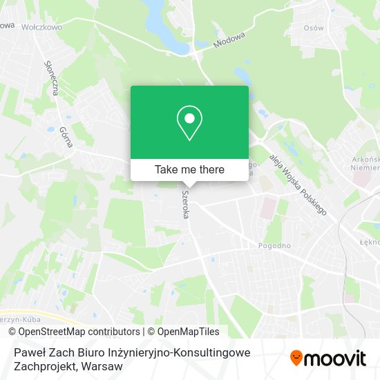 Paweł Zach Biuro Inżynieryjno-Konsultingowe Zachprojekt map