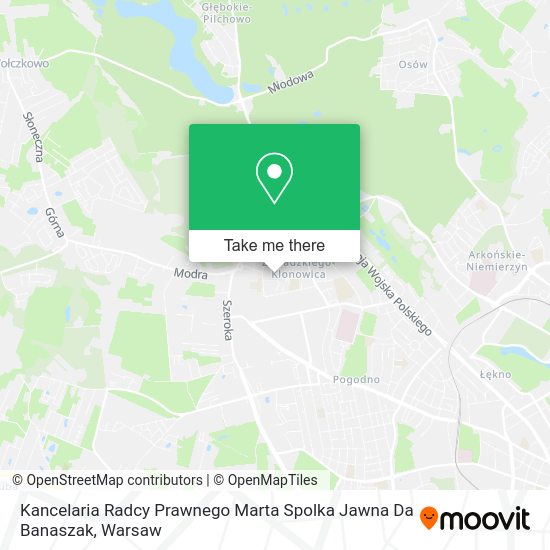 Kancelaria Radcy Prawnego Marta Spolka Jawna Da Banaszak map