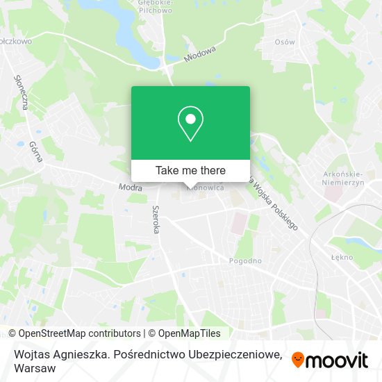 Wojtas Agnieszka. Pośrednictwo Ubezpieczeniowe map