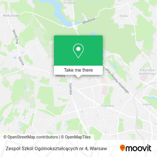 Zespół Szkól Ogólnokształcących nr 4 map