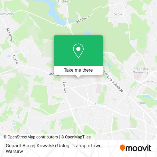 Gepard Blazej Kowalski Uslugi Transportowe map