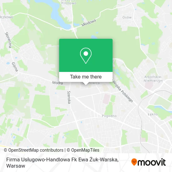 Карта Firma Usługowo-Handlowa Fk Ewa Żuk-Warska