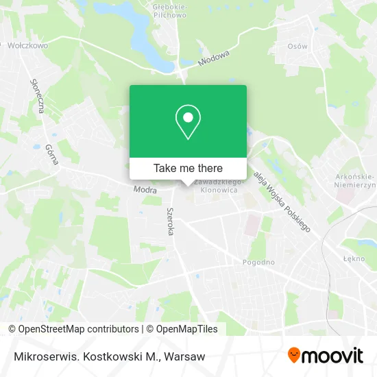 Карта Mikroserwis. Kostkowski M.