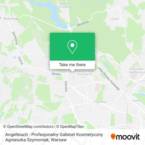 Angeltouch - Profesjonalny Gabinet Kosmetyczny Agnieszka Szymoniak map