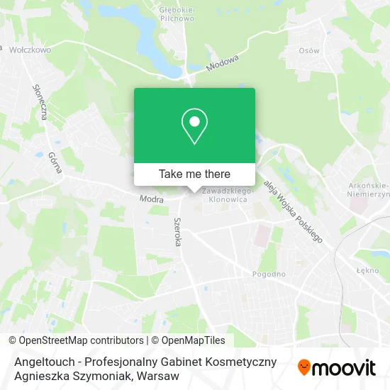 Angeltouch - Profesjonalny Gabinet Kosmetyczny Agnieszka Szymoniak map