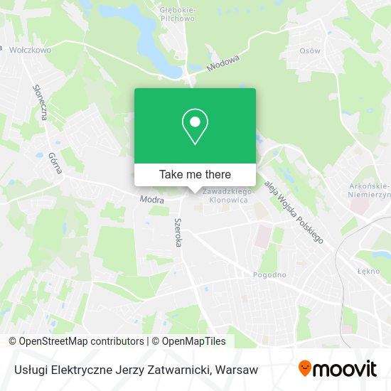 Usługi Elektryczne Jerzy Zatwarnicki map